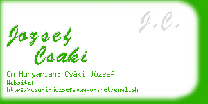 jozsef csaki business card