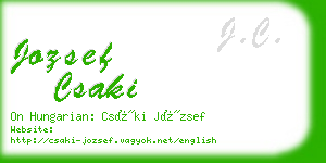 jozsef csaki business card